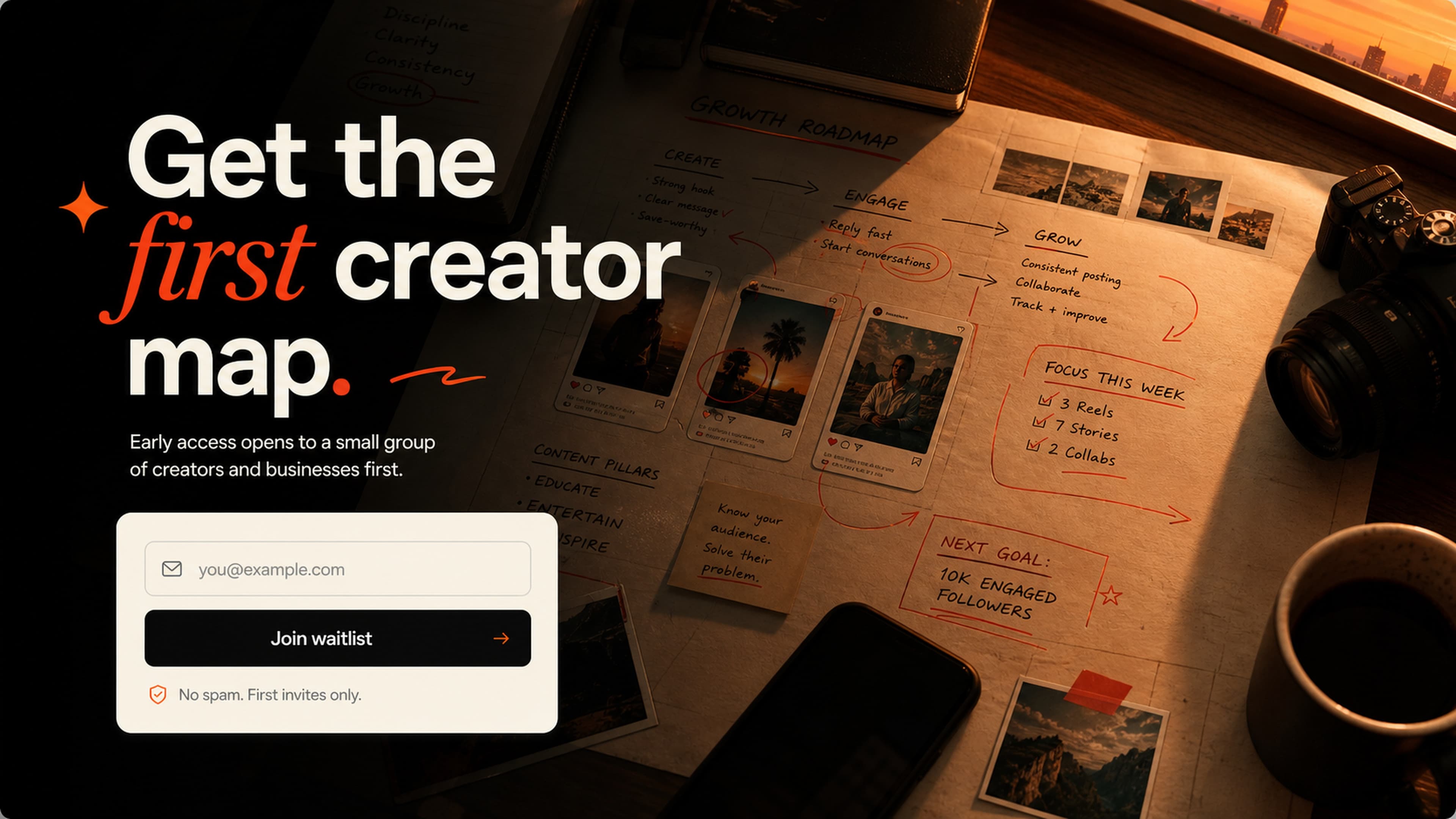 Creator growth roadmap desk